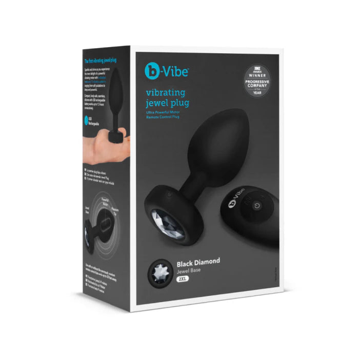 b-Vibe Vibrating Remote Control Jeweled Butt Plug XXL