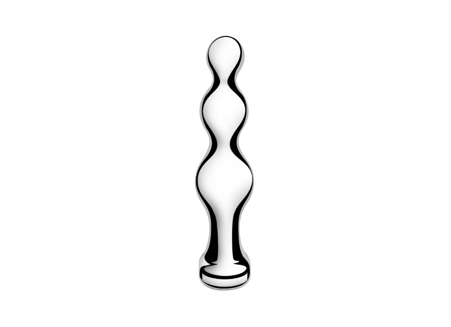 b-Vibe Stainless Steel Weighted Curved Anal Bead Shaped Plug