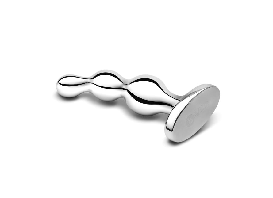 b-Vibe Stainless Steel Weighted Curved Anal Bead Shaped Plug