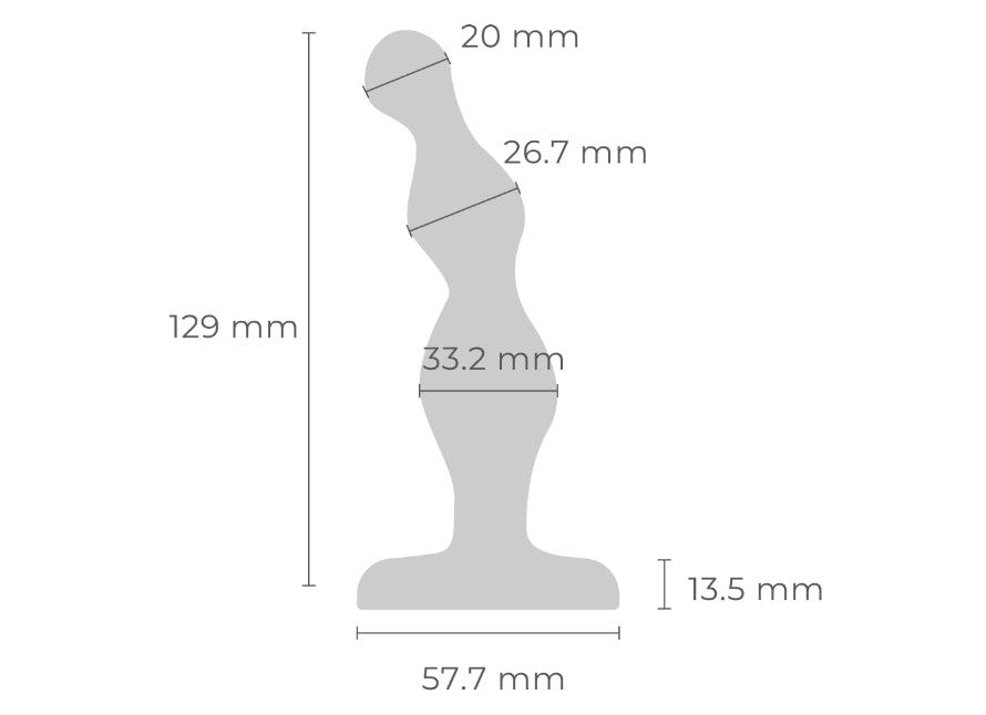 b-Vibe Stainless Steel Weighted Curved Anal Bead Shaped Plug