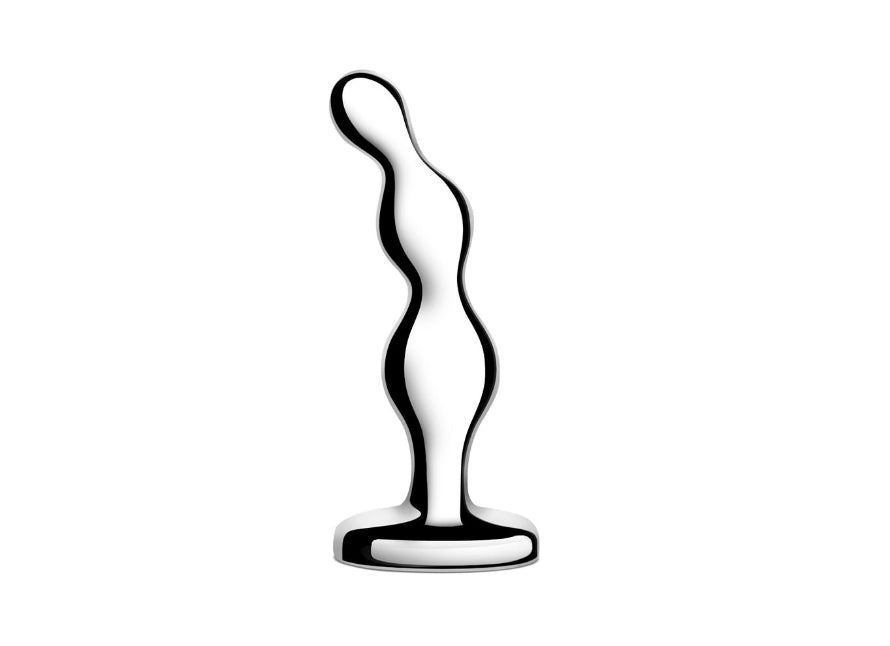 b-Vibe Stainless Steel Weighted Curved Anal Bead Shaped Plug