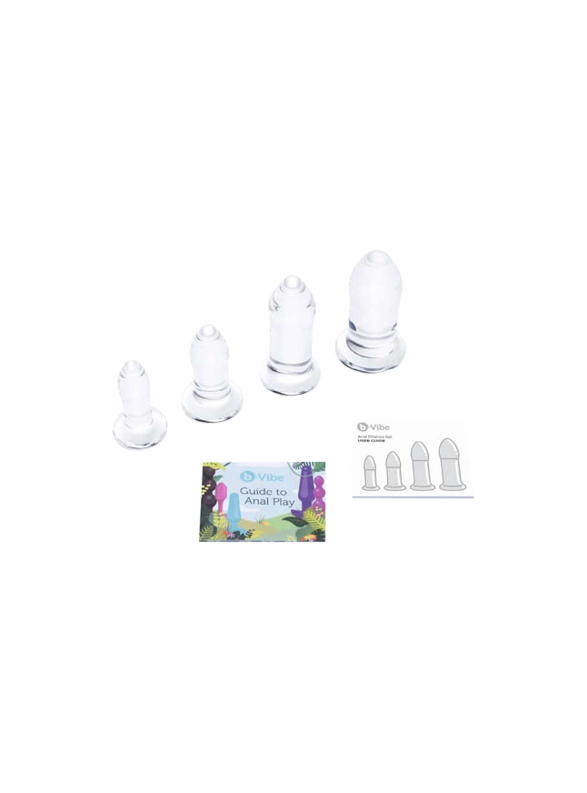 b-Vibe Anal Dilators 4-piece Glass Butt Plug Set