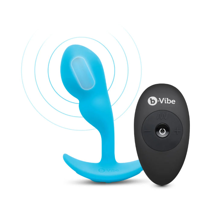 b-Vibe Rechargeable Vibrating P-Spot Snug Plug Small with Rechargeable Remote Control