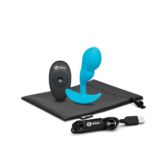 b-Vibe Rechargeable Vibrating P-Spot Snug Plug Small with Rechargeable Remote Control