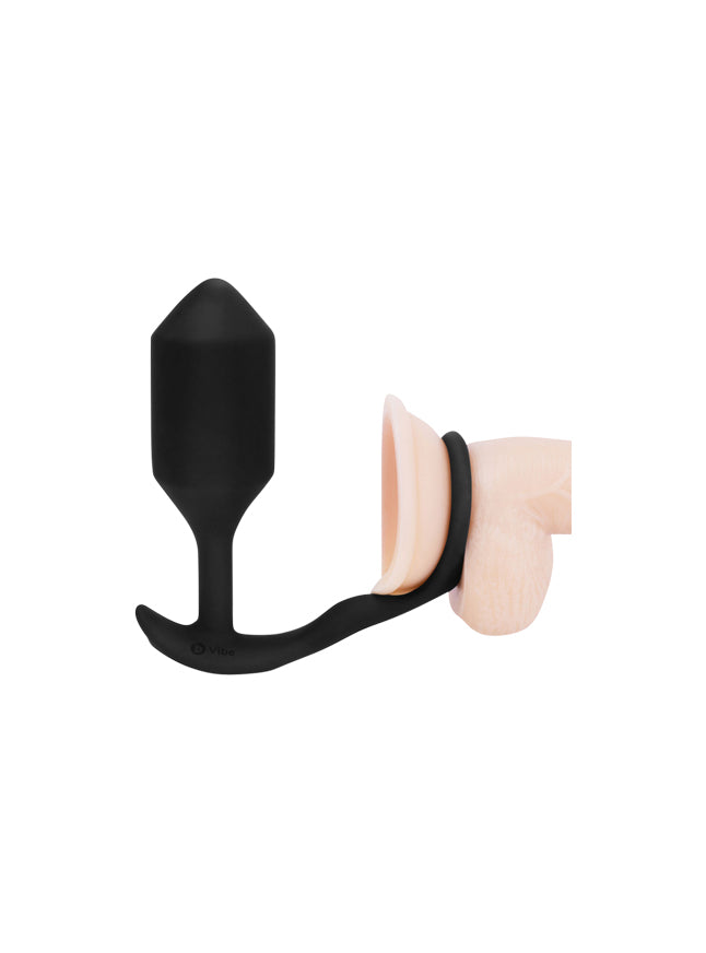 b-Vibe Vibrating XL Snug & Tug Weighted Plug and Ring