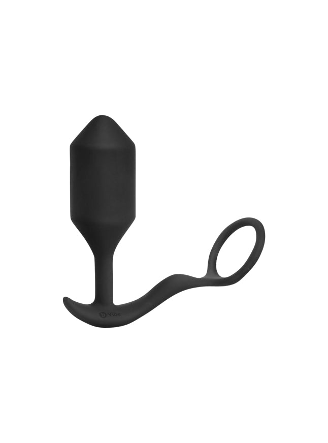 b-Vibe Vibrating XL Snug & Tug Weighted Plug and Ring