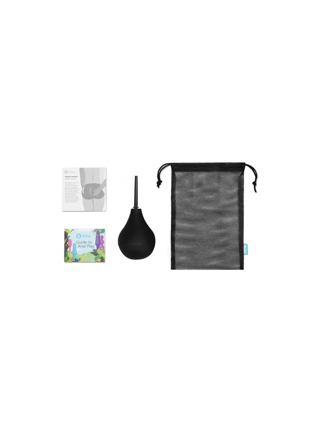 B-Vibe Classic Black Silicone Enema