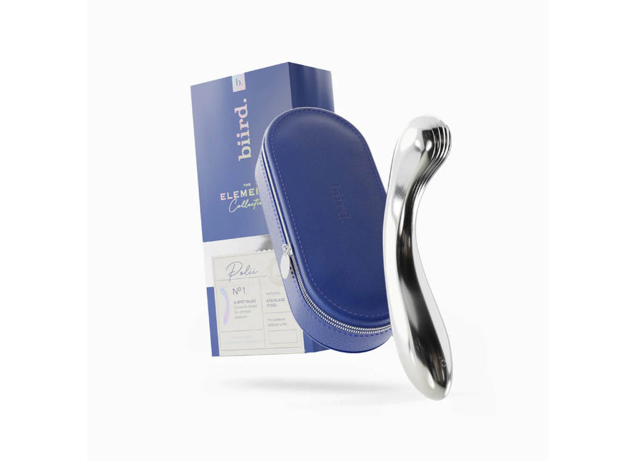 Biird Polii Stainless Steel Curved G-Spot Dildo