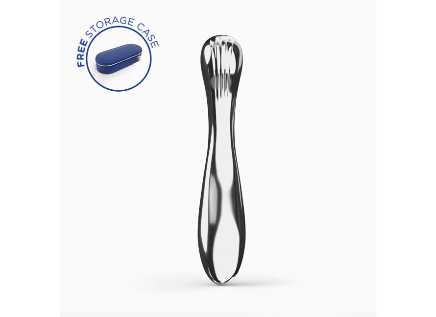 Biird Polii Stainless Steel Curved G-Spot Dildo