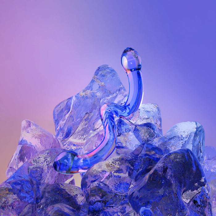Biird x Wicul OhWii Double-Ended Glass Ergonomically Curved Dildo for G-Spot And P-Spot