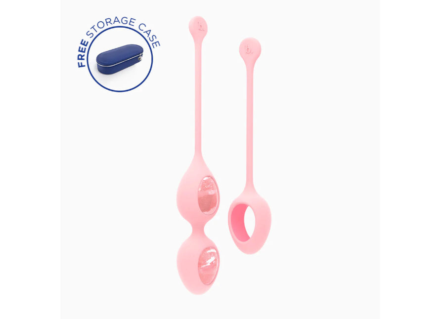 Biird Yonii 2-Piece Rose Quartz Eggs Set With Silicone Sleeve