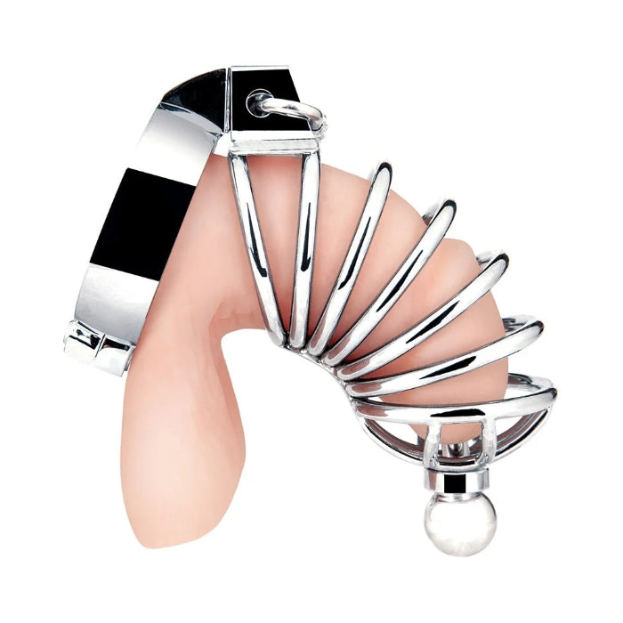 Blue Line Urethral Play Sounding Locking Cock Cage