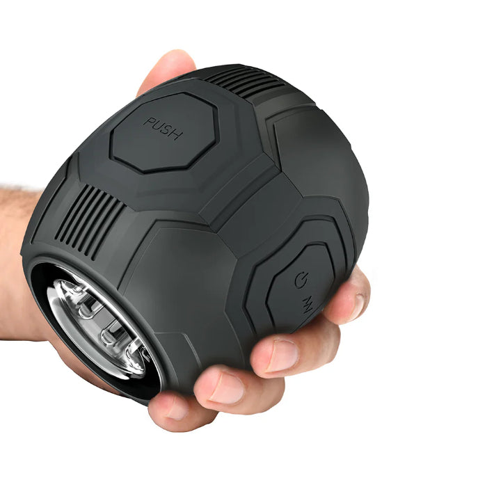 Blush Dome X Vibrating Manual Pressure Control Open Ended Rechargeable Masturbator
