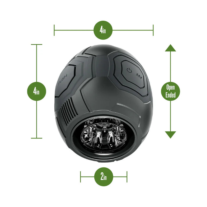 Blush Dome X Vibrating Manual Pressure Control Open Ended Rechargeable Masturbator