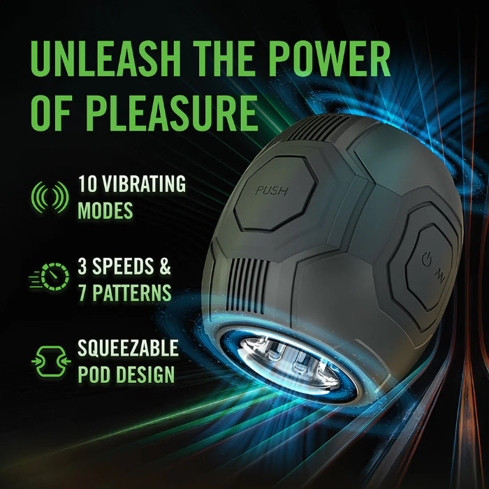 Blush Dome X Vibrating Manual Pressure Control Open Ended Rechargeable Masturbator