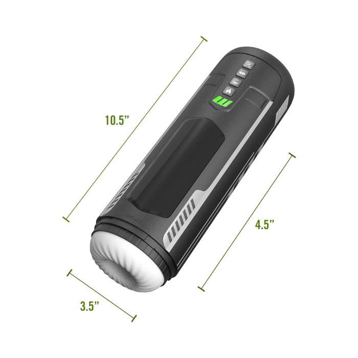 Blush Master Blaster Rechargeable Automatic Warming Vibrating Rotating Stroker With Suction