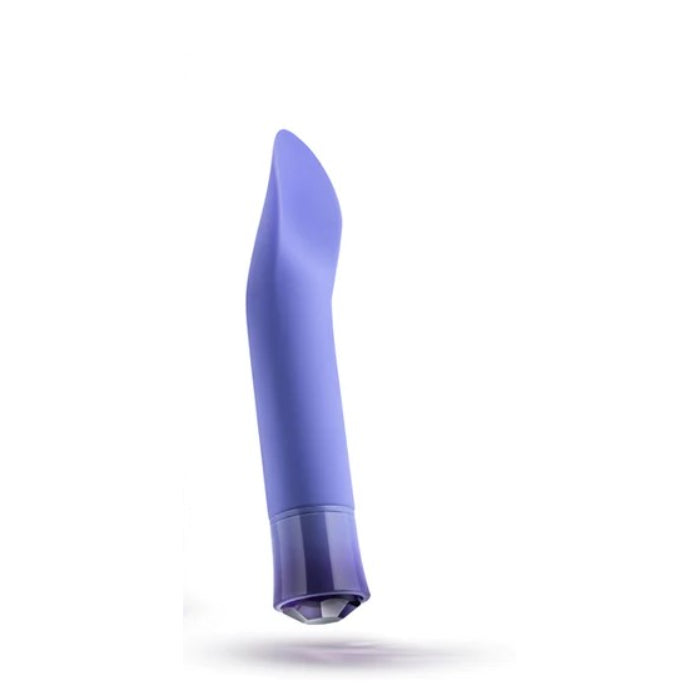 Blush Oh My Gem Enrapture Tanzanite Rechargeable Warming Silicone Scooped Tongue Vibrator