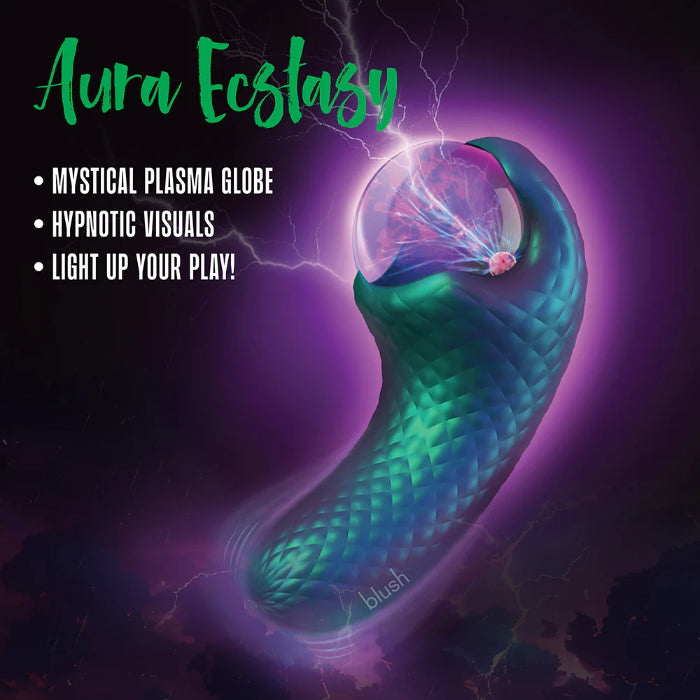 Blush Temptasia Enchanted Serpent Rechargeable Dual Motor Pulse Vibrator With Plasma Globe