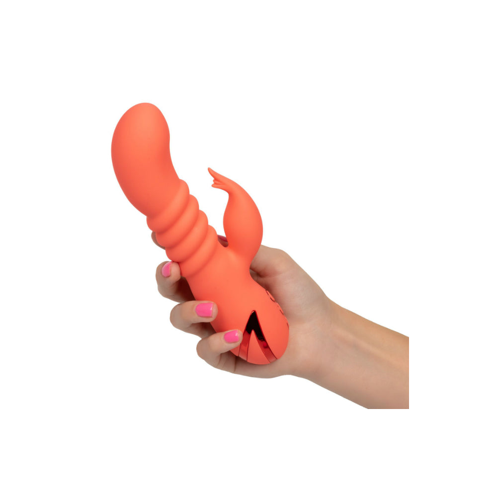 CalExotics California Dreaming Orange County Cutie Thrusting Rabbit Vibrator