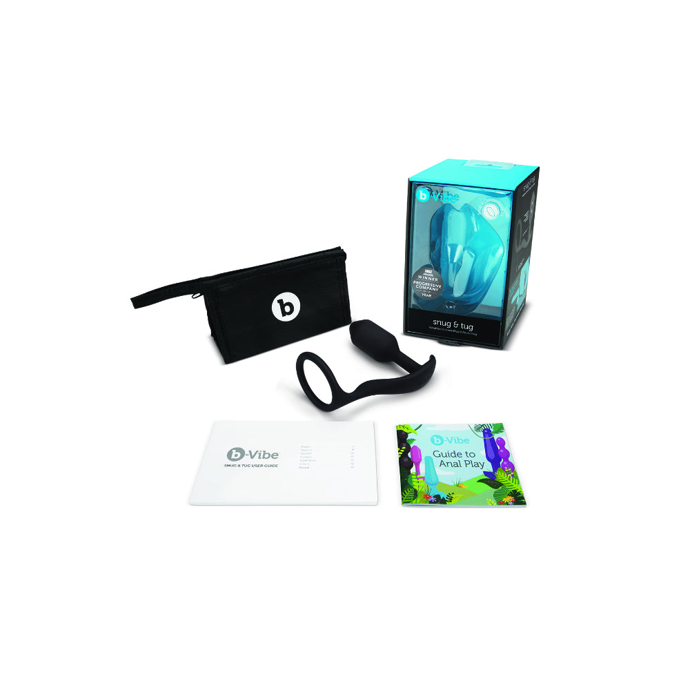 b-Vibe Snug & Tug Weighted Plug and Cock Ring