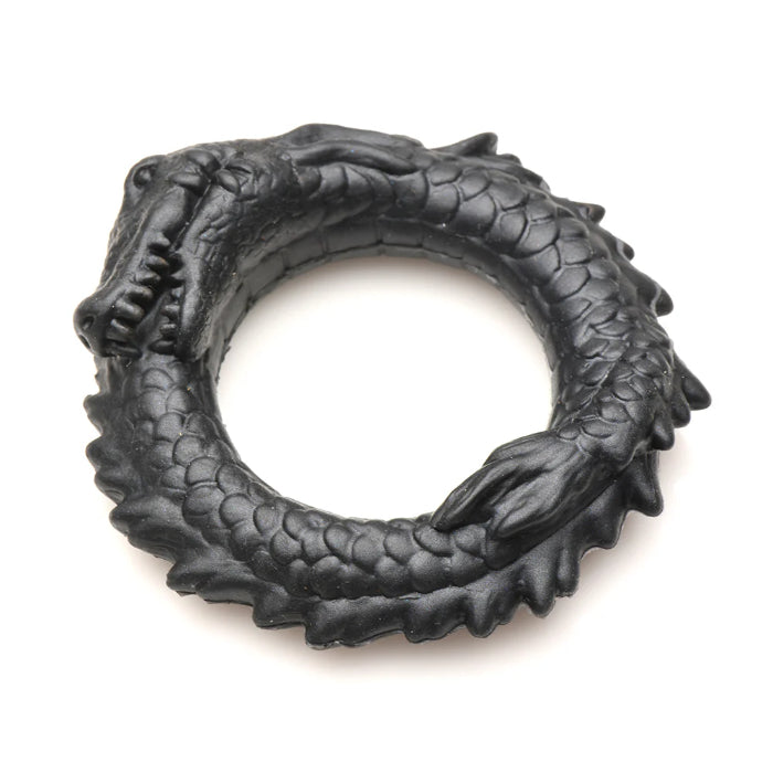 Creature Cocks Black Caiman Fantasy Shaped Silicone Cock Ring