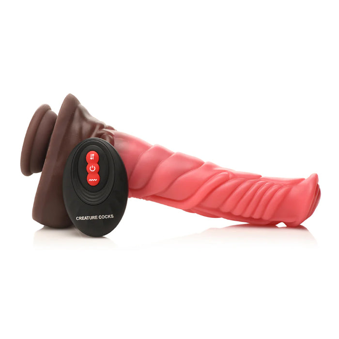 Creature Cocks Centaur Rechargeable Thrusting And Vibrating Harnessable Silicone Dildo With Remote Control And Suction Cup