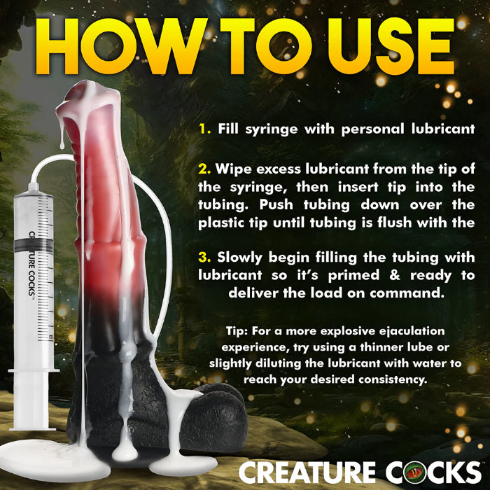 Creature Cocks Centaur Explosion Squirting Silicone Fantasy Shaped Harnessable Dildo With Suction Cup