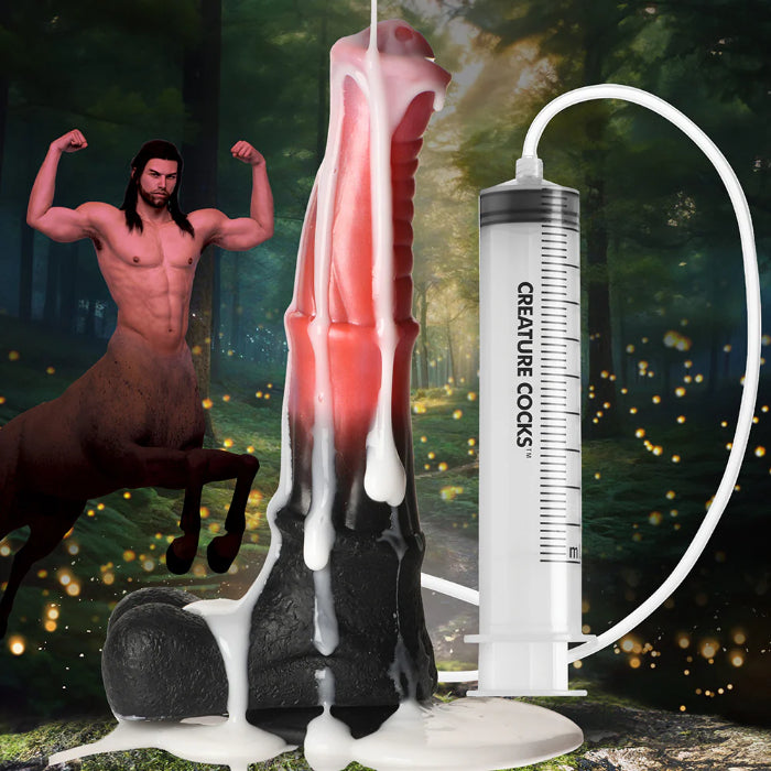 Creature Cocks Centaur Explosion Squirting Silicone Fantasy Shaped Harnessable Dildo With Suction Cup