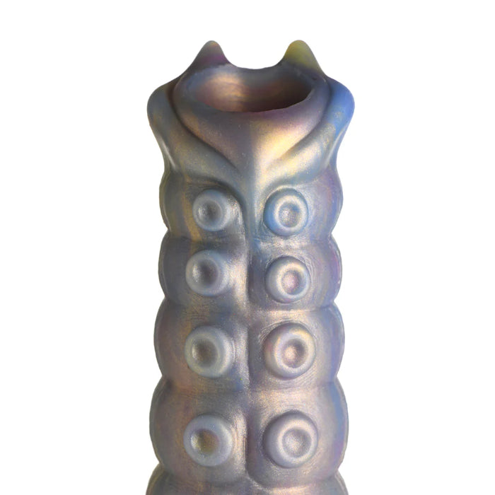Creature Cocks Deep Invader Tentacle Textured Extra Large Ovipositor Fantasy Shaped Harnessable Dildo with Silicone Eggs