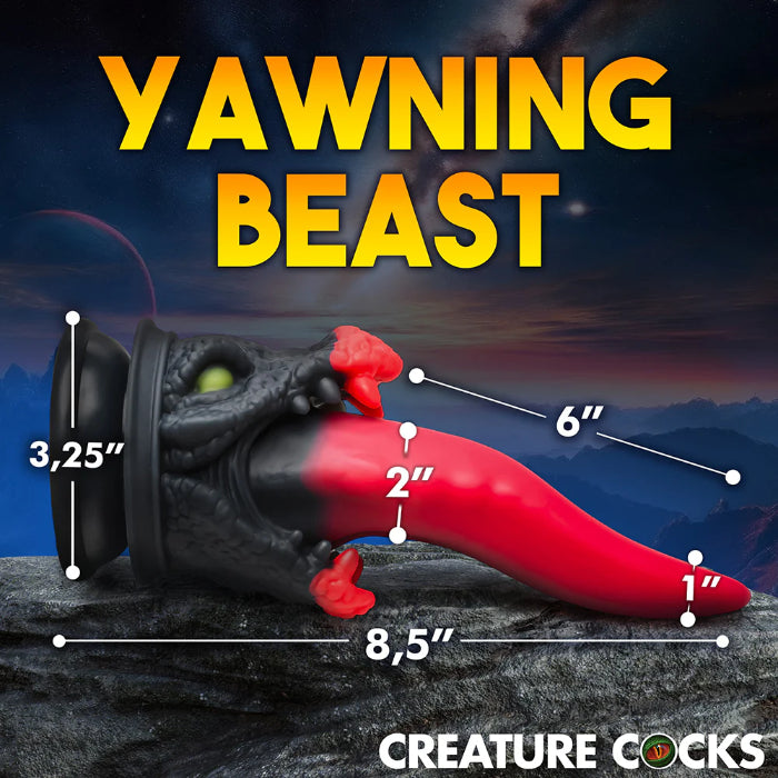 Creature Cocks Dragon Roar Silicone Dragon Tongue Fantasy Shaped Harnessable Dildo With Suction Cup