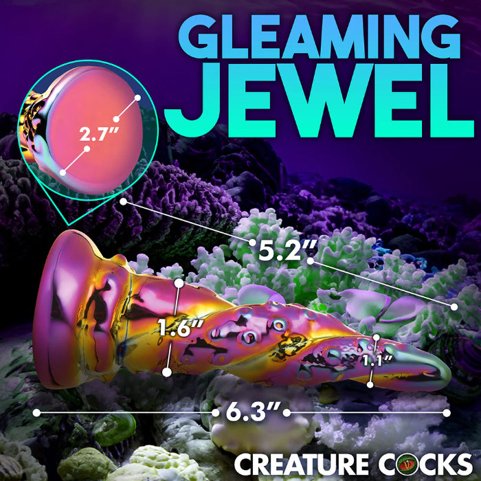 Creature Cocks Enchantress Rainbow Glass Fantasy Shaped Harnessable Dildo