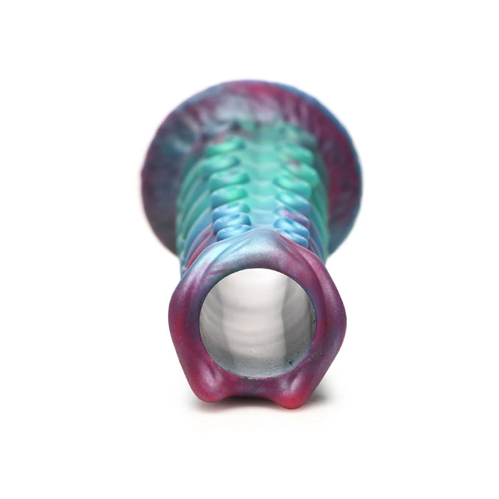 Creature Cocks Galactic Silicone Ovipositor Dildo Tentacle Textured Fantasy Shaped Harnessable Silicone Dildo with Silicone Eggs
