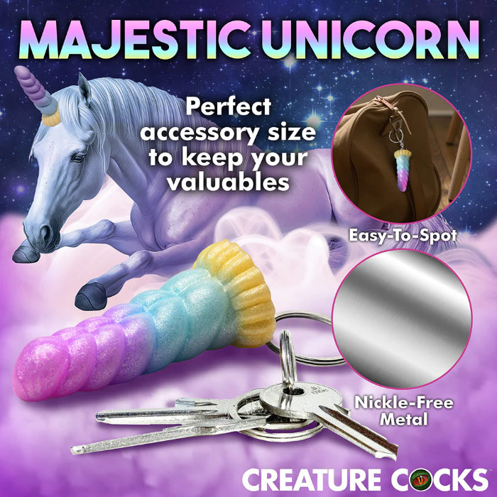 Creature Cocks Mystique Unicorn Silicone Mini Fantasy Shaped Dildo Keychain