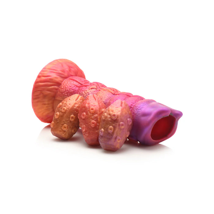 Creature Cocks Nymphoid Tentacle Textured Ovipositor Fantasy Shaped Harnessable Dildo with Silicone Eggs