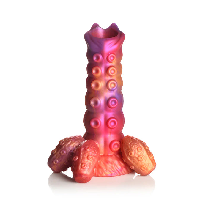Creature Cocks Nymphoid Tentacle Textured Ovipositor Fantasy Shaped Harnessable Dildo with Silicone Eggs