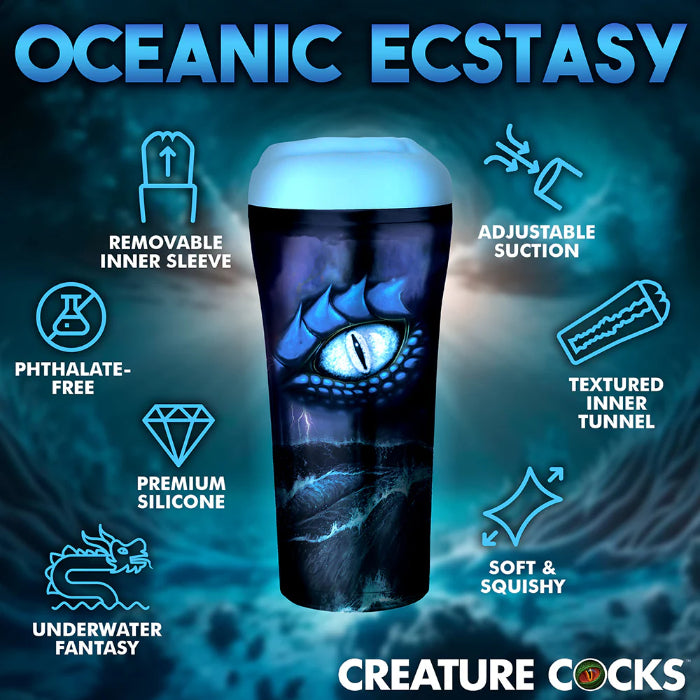 Creature Cocks Pussidon Sea Monster Fantasy Shaped Textured Creature Stroker With Adjustable Suction