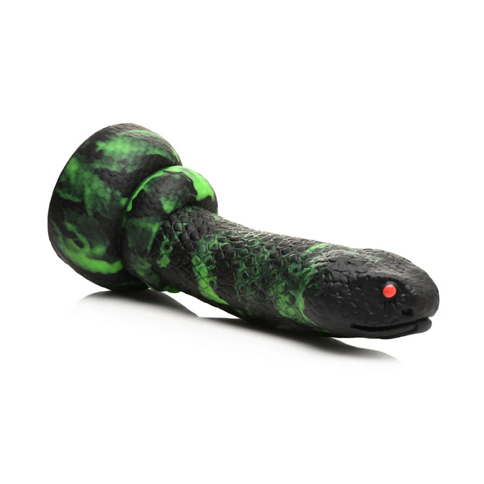 Creature Cocks Python Snake Shaped Girthy Fantasy Harnessable Silicone Dildo with Suction Cup