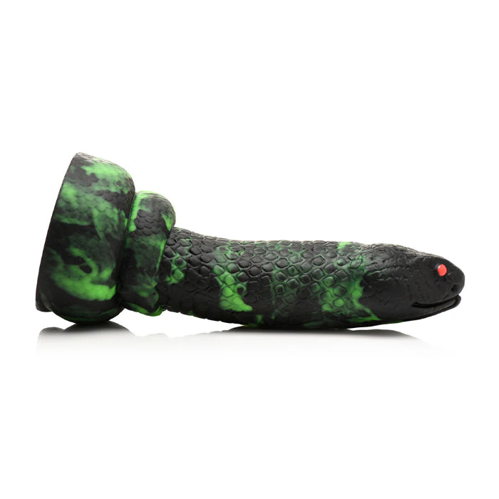 Creature Cocks Python Snake Shaped Girthy Fantasy Harnessable Silicone Dildo with Suction Cup