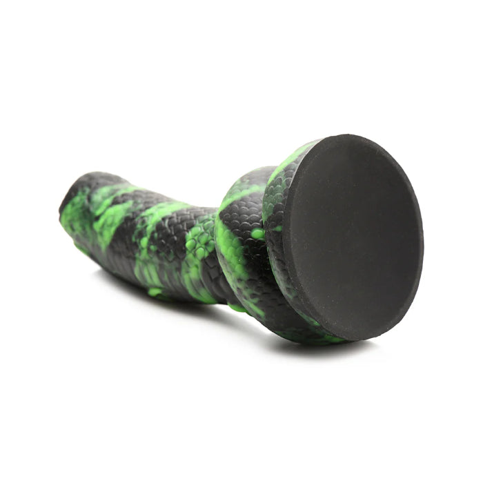 Creature Cocks Python Snake Shaped Girthy Fantasy Harnessable Silicone Dildo with Suction Cup