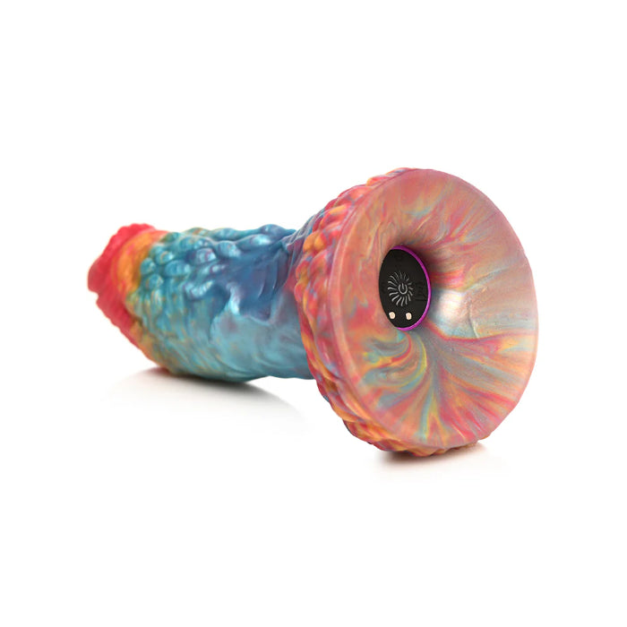 Creature Cocks Rainbow Phoenix Vibrating Rechargeable Remote Controlled Fantasy Shaped Harnessable Silicone Dildo With Suction Cup