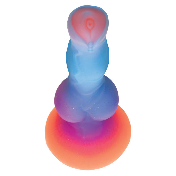 Creature Cocks Space Cock Glow-In-The-Dark Textured Fantasy Shaped Harnessable Silicone Dildo With Suction Cup