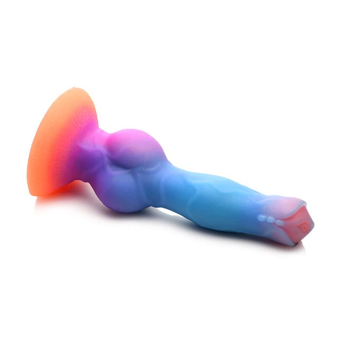 Creature Cocks Space Cock Glow-In-The-Dark Textured Fantasy Shaped Harnessable Silicone Dildo With Suction Cup