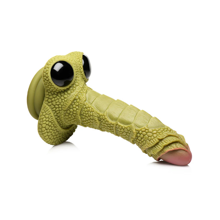 Creature Cocks Swamp Monster Green Scaly Fantasy Harnessable Silicone Dildo with Suction Cup