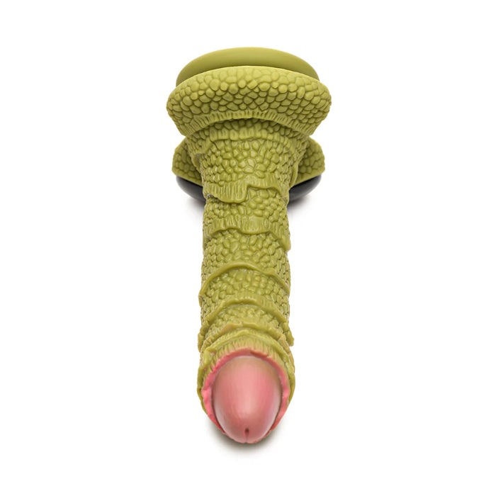 Creature Cocks Swamp Monster Green Scaly Fantasy Harnessable Silicone Dildo with Suction Cup