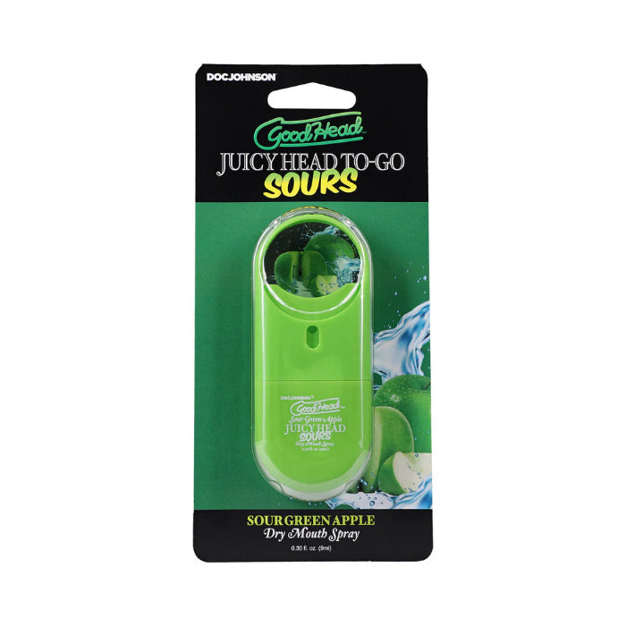 Doc Johnson GoodHead Juicy Head Dry Mouth Mouthwatering Spray To-Go Sour Green Apple Flavor