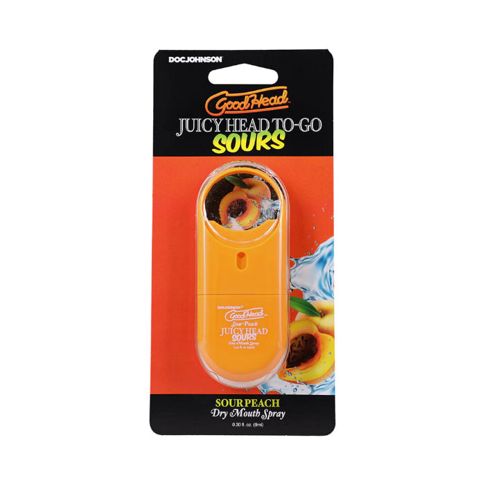Doc Johnson GoodHead Juicy Head Dry Mouth Mouthwatering Spray To-Go Sour Peach Flavor