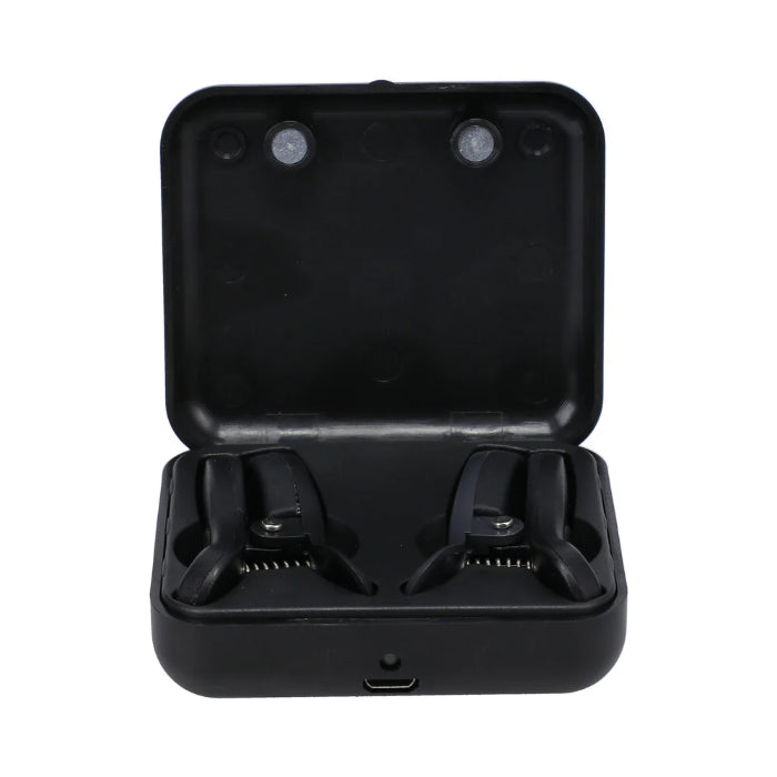 Doc Johnson Merci Vibro Grippers Wireless Vibrating Nipple Clamps with Rechargeable Case