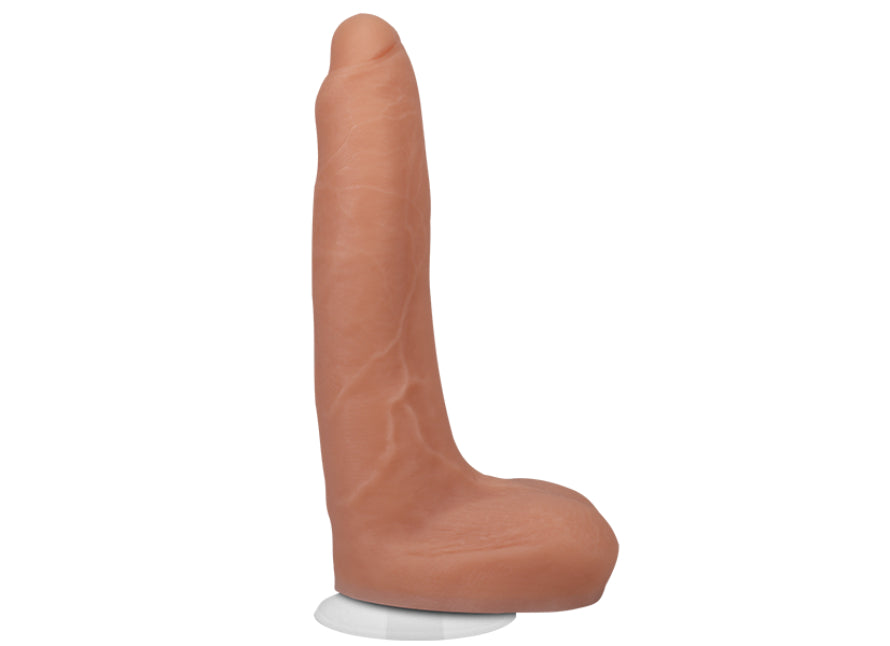 Doc Johnson Signature Cocks Owen Gray 8 in. Dual Density Silicone Dildo with Removable Harnessable Vac-U-Lock Suction Cup
