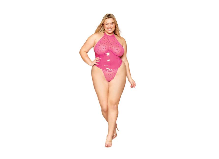 Dreamgirl Heart Print G-string Teddy
