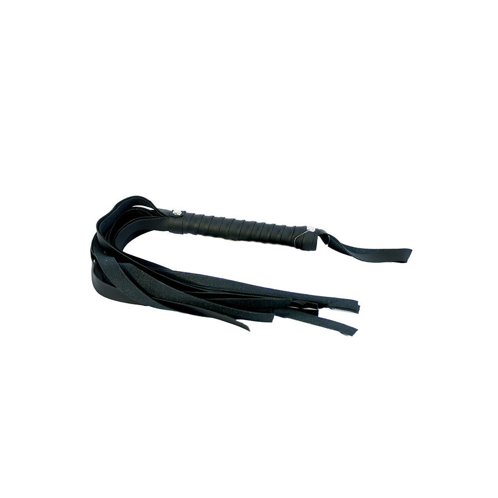 Sex & Mischief Black Faux Leather Flogger